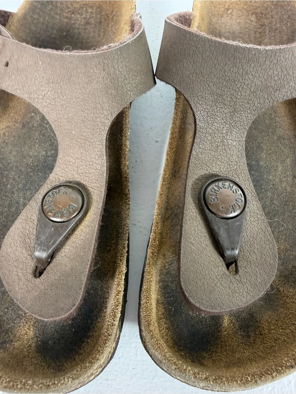 Birkenstock Kids Brown Toe-Post Sandals with Buckle